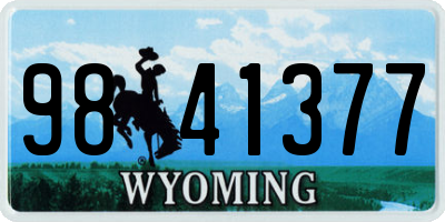 WY license plate 9841377