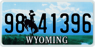 WY license plate 9841396