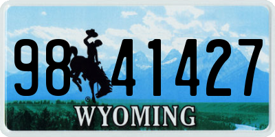 WY license plate 9841427