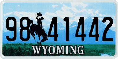 WY license plate 9841442