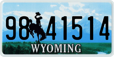 WY license plate 9841514