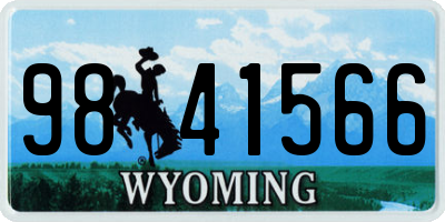 WY license plate 9841566
