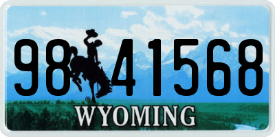 WY license plate 9841568