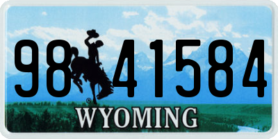 WY license plate 9841584