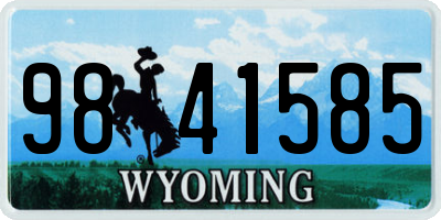 WY license plate 9841585