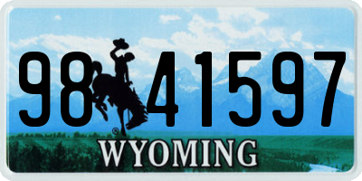 WY license plate 9841597