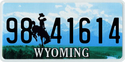 WY license plate 9841614
