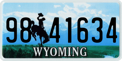 WY license plate 9841634