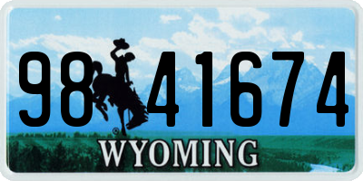 WY license plate 9841674