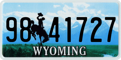 WY license plate 9841727