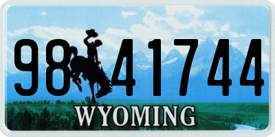 WY license plate 9841744