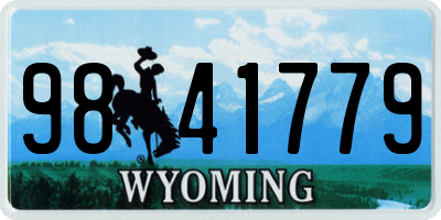 WY license plate 9841779