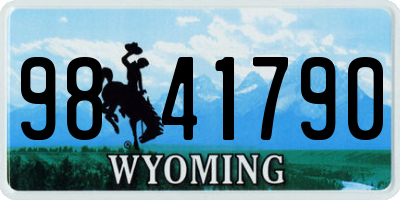 WY license plate 9841790