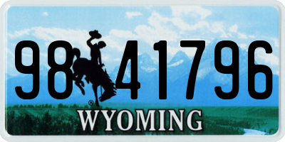 WY license plate 9841796