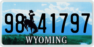 WY license plate 9841797