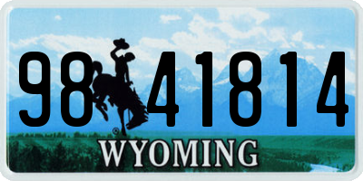 WY license plate 9841814