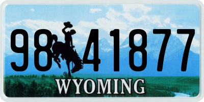WY license plate 9841877