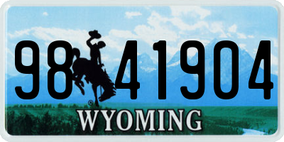 WY license plate 9841904