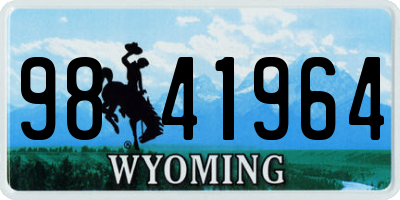 WY license plate 9841964