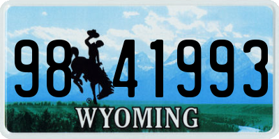 WY license plate 9841993