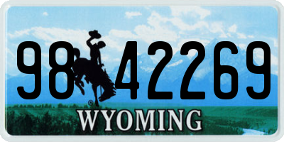 WY license plate 9842269