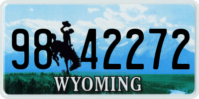WY license plate 9842272