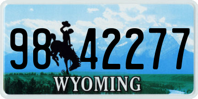 WY license plate 9842277