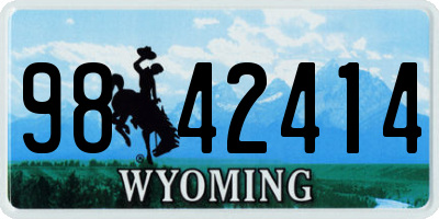 WY license plate 9842414