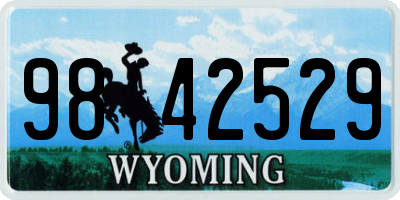 WY license plate 9842529