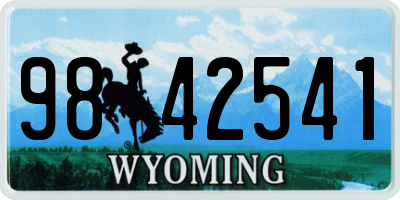 WY license plate 9842541