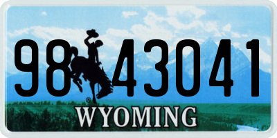 WY license plate 9843041