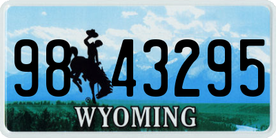 WY license plate 9843295