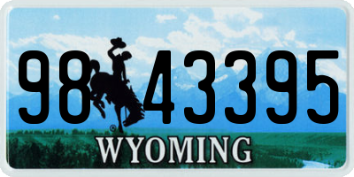 WY license plate 9843395