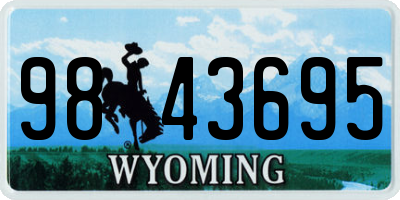 WY license plate 9843695
