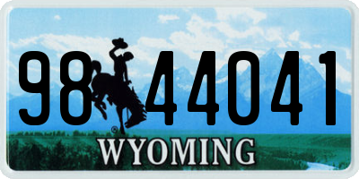 WY license plate 9844041