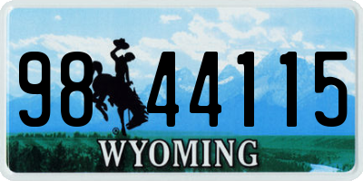 WY license plate 9844115