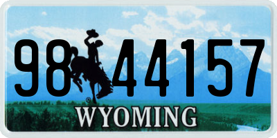 WY license plate 9844157