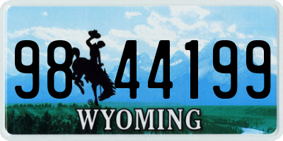 WY license plate 9844199
