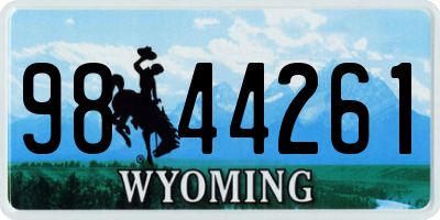 WY license plate 9844261
