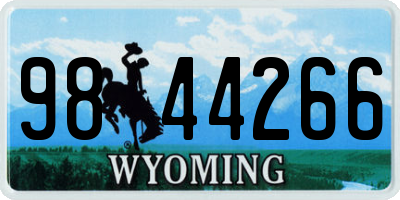 WY license plate 9844266