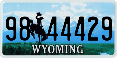 WY license plate 9844429