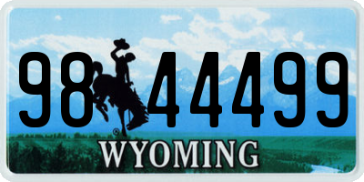 WY license plate 9844499