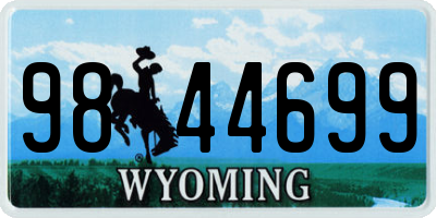 WY license plate 9844699