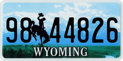 WY license plate 9844826
