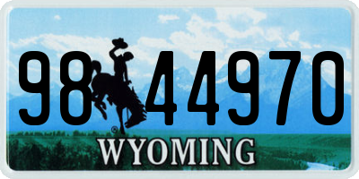 WY license plate 9844970