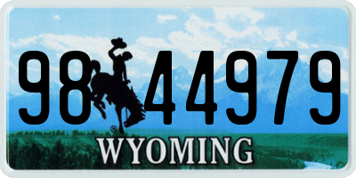 WY license plate 9844979