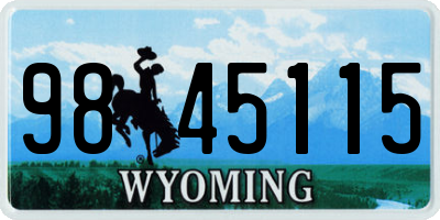 WY license plate 9845115