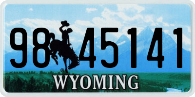 WY license plate 9845141