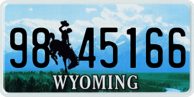 WY license plate 9845166