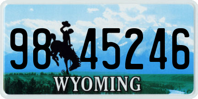 WY license plate 9845246